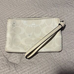 Coach Ivory Wristlet with Strap
